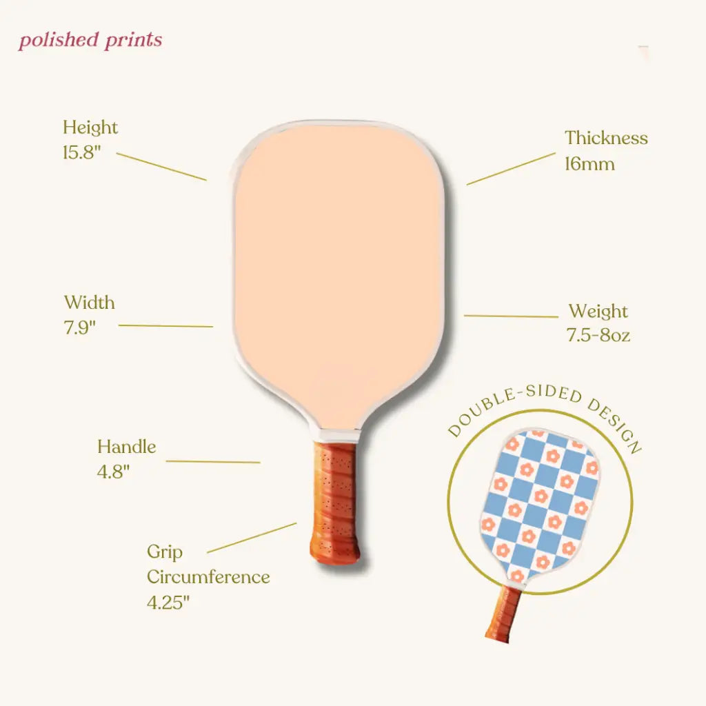 Polished Prints Play Nice Kids Pickleball Paddle in Sherbert | Playroom Avenue