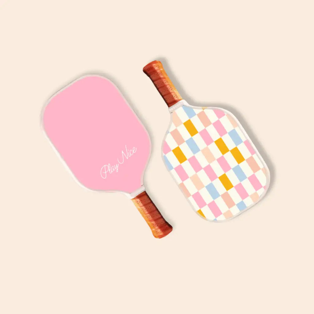 Polished Prints Play Nice Kids Pickleball Paddle in Sherbert | Playroom Avenue