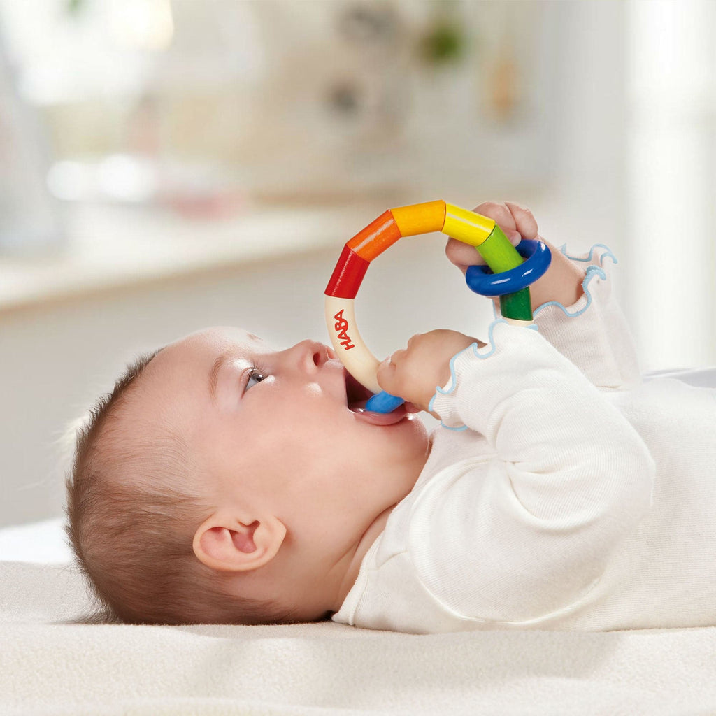HABA Kringelring Wooden Baby Rattle | Playroom Avenue