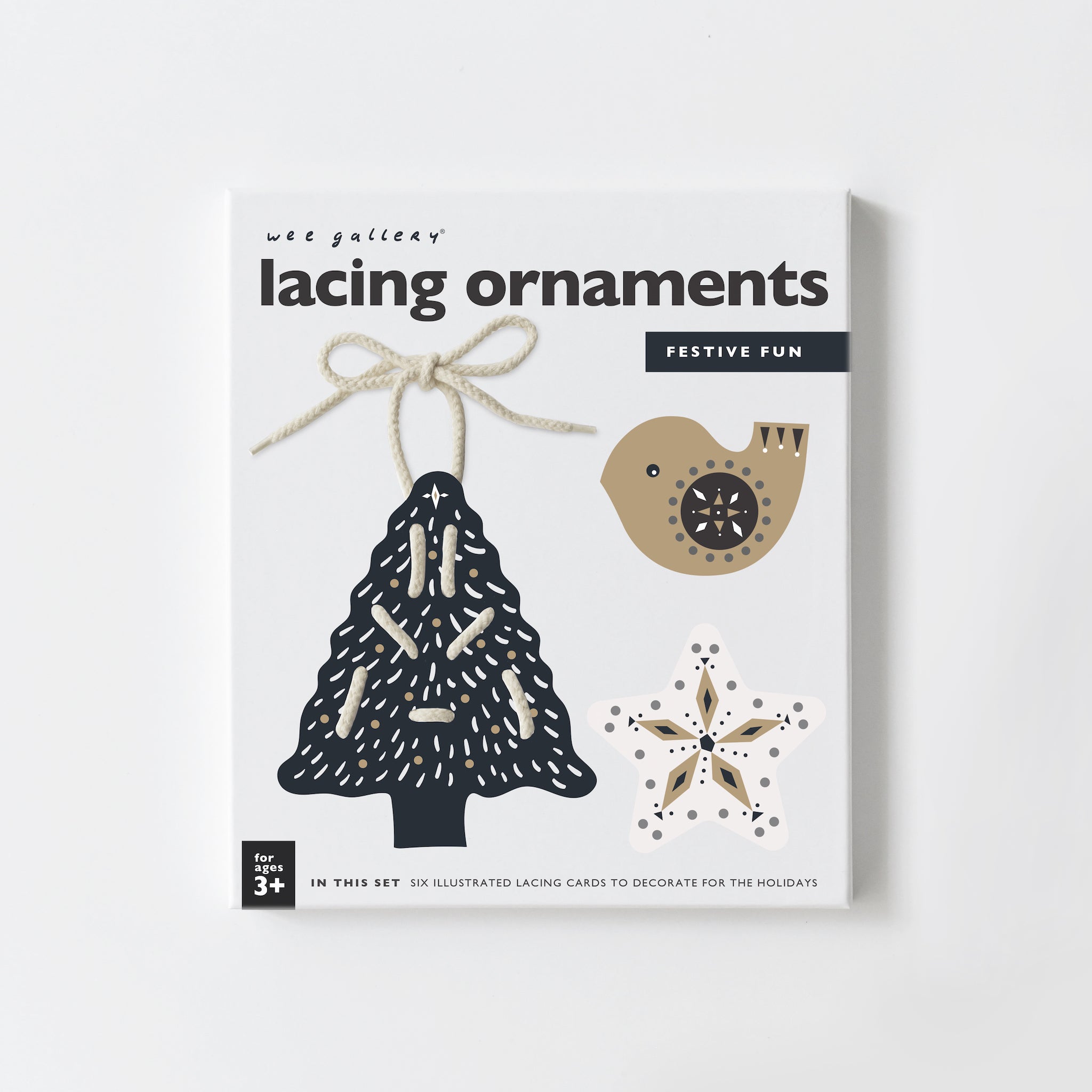 Wee Gallery Festive Fun Lacing Ornaments | Playroom Avenue