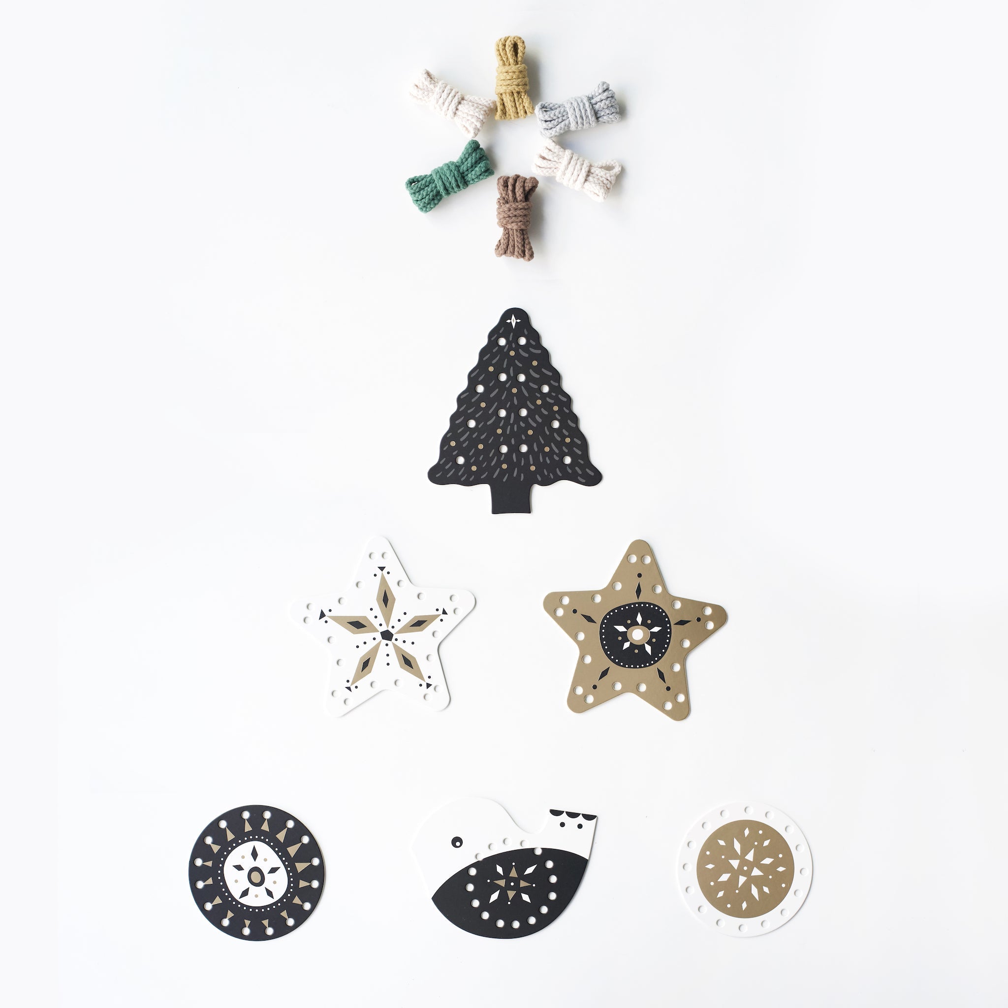 Wee Gallery Festive Fun Lacing Ornaments | Playroom Avenue