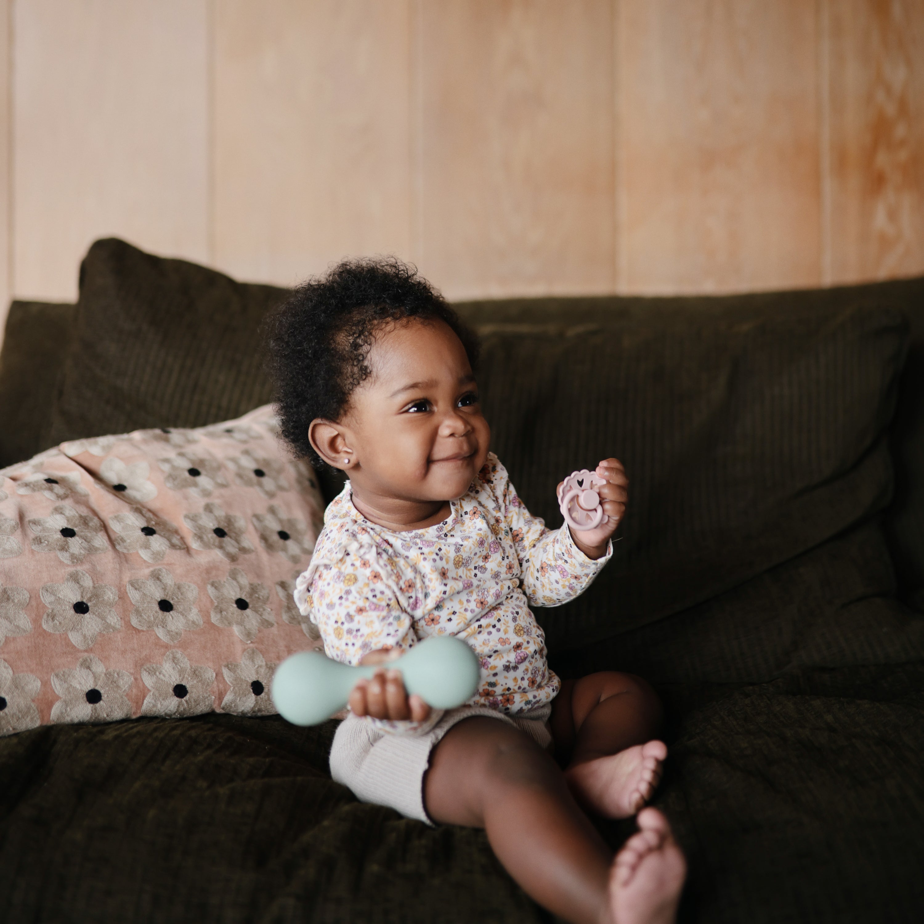 Mushie Silicone Baby Rattle Toy | Playroom Avenue