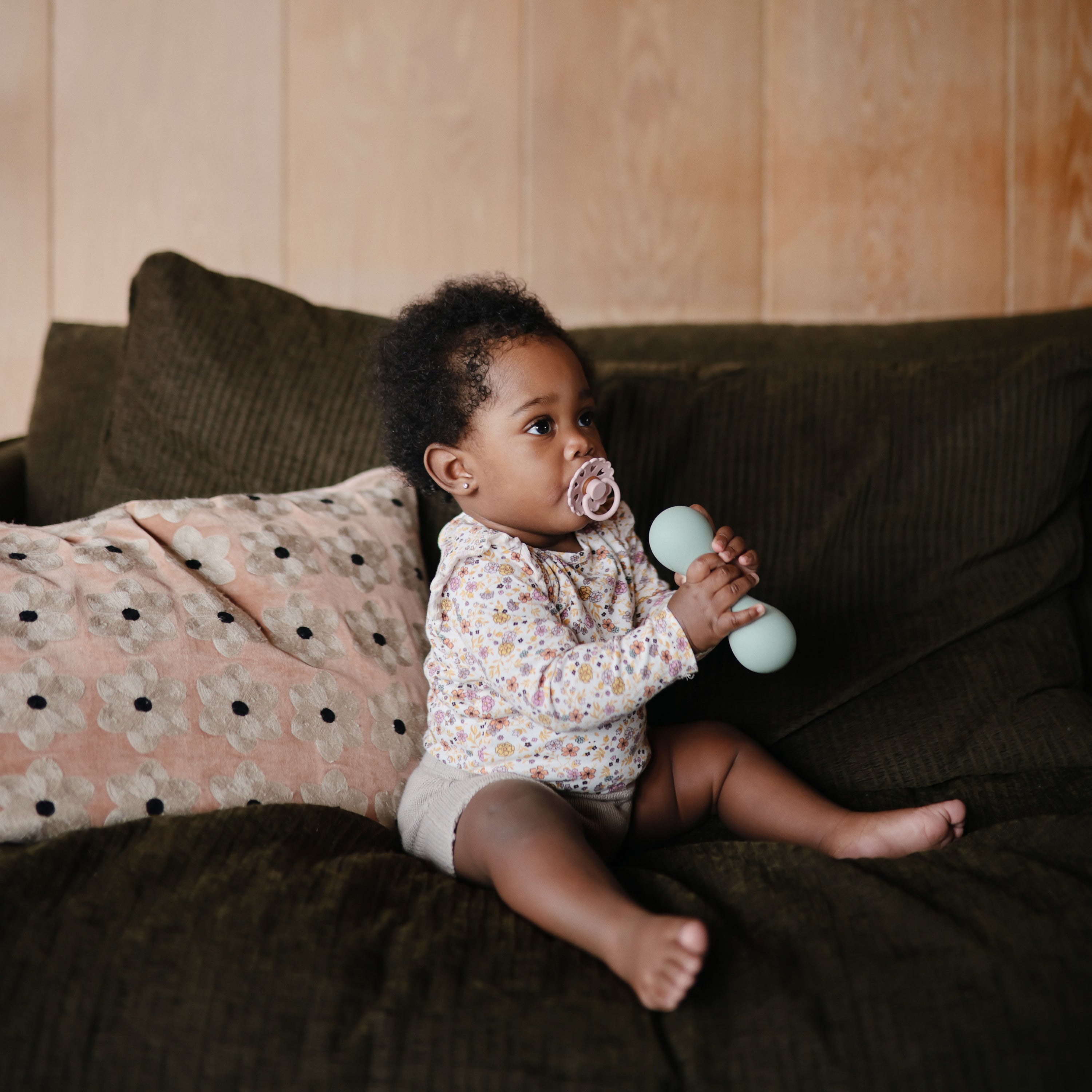 Mushie Silicone Baby Rattle Toy | Playroom Avenue