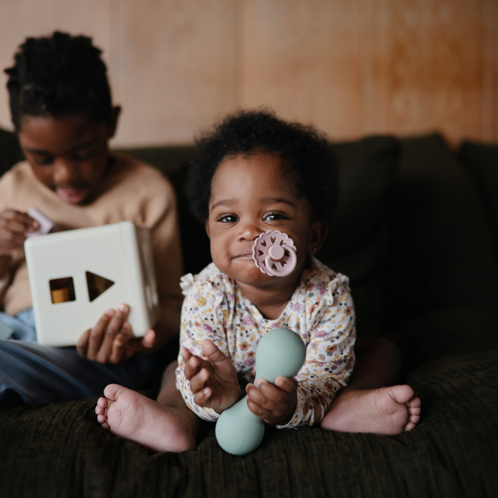 Mushie Silicone Baby Rattle Toy | Playroom Avenue