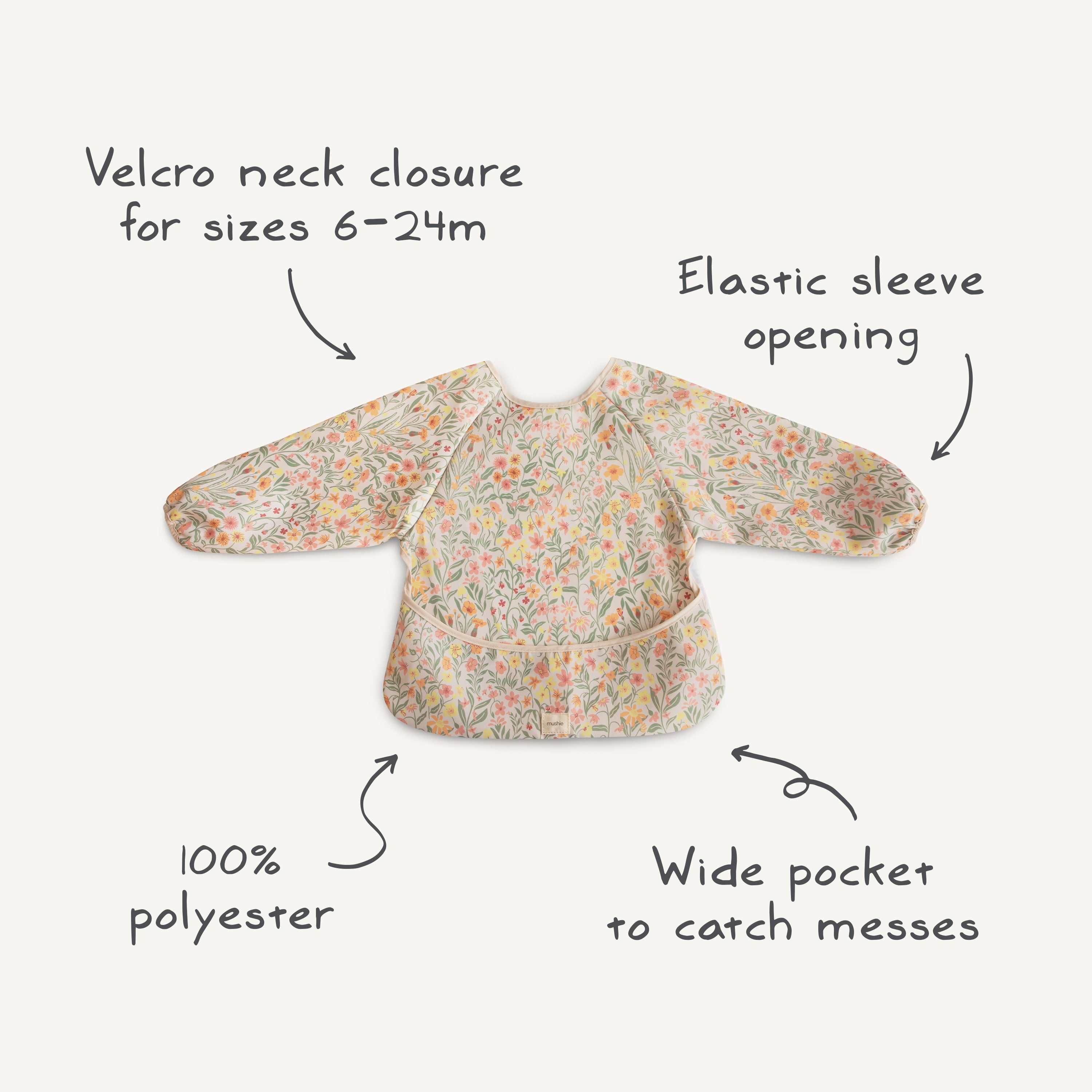 Mushie Long Sleeve Bib | Playroom Avenue