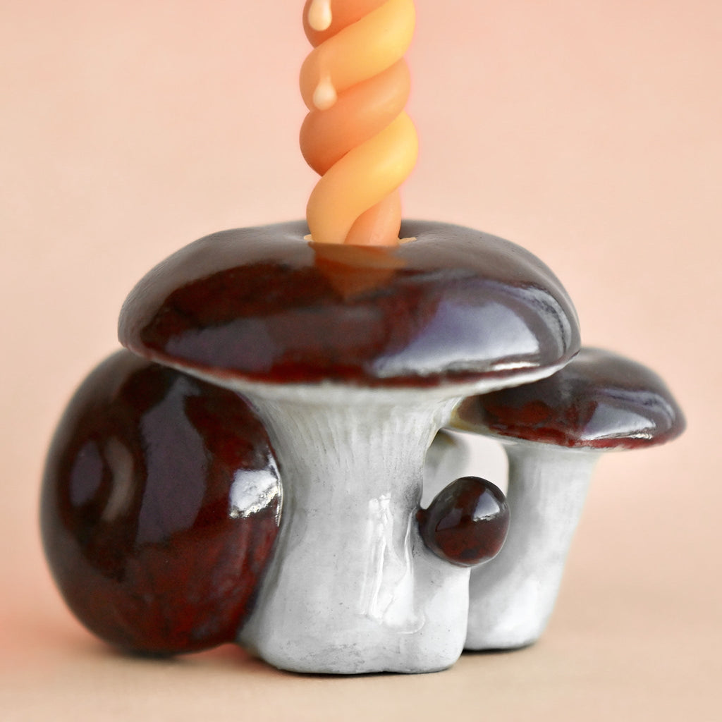 Camp Hollow Mahogany Mushroom Cluster Cake Topper | Playroom Avenue