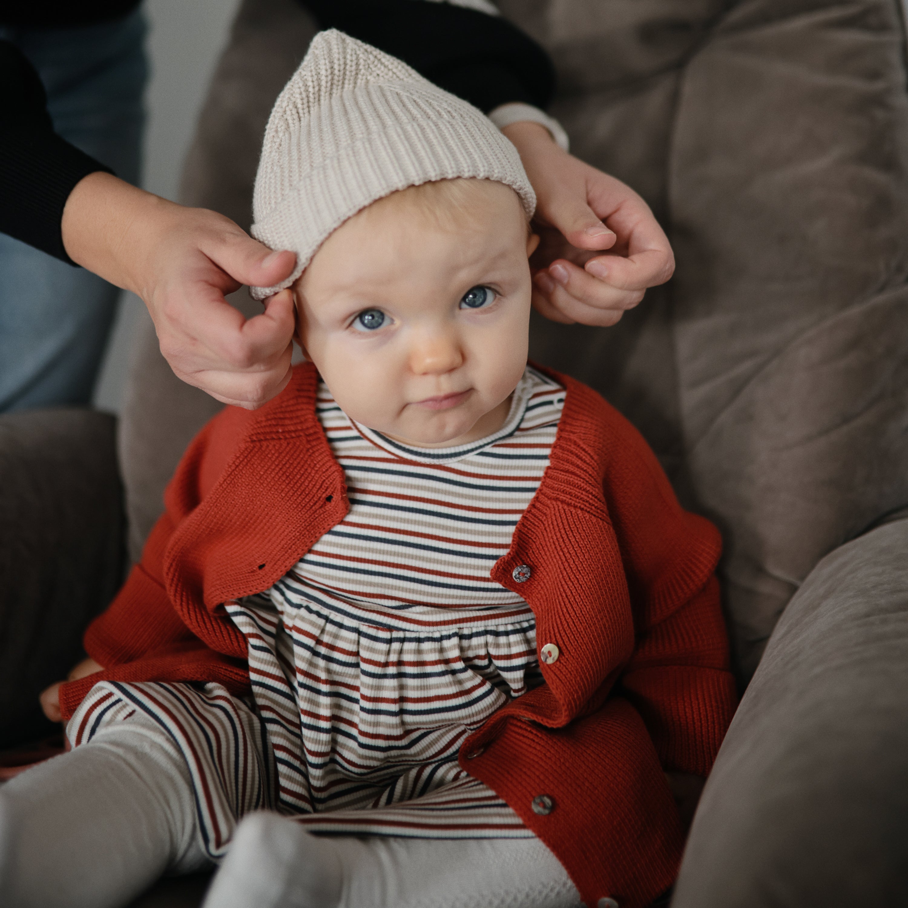 Mushie Chunky Knit Beanie | Playroom Avenue