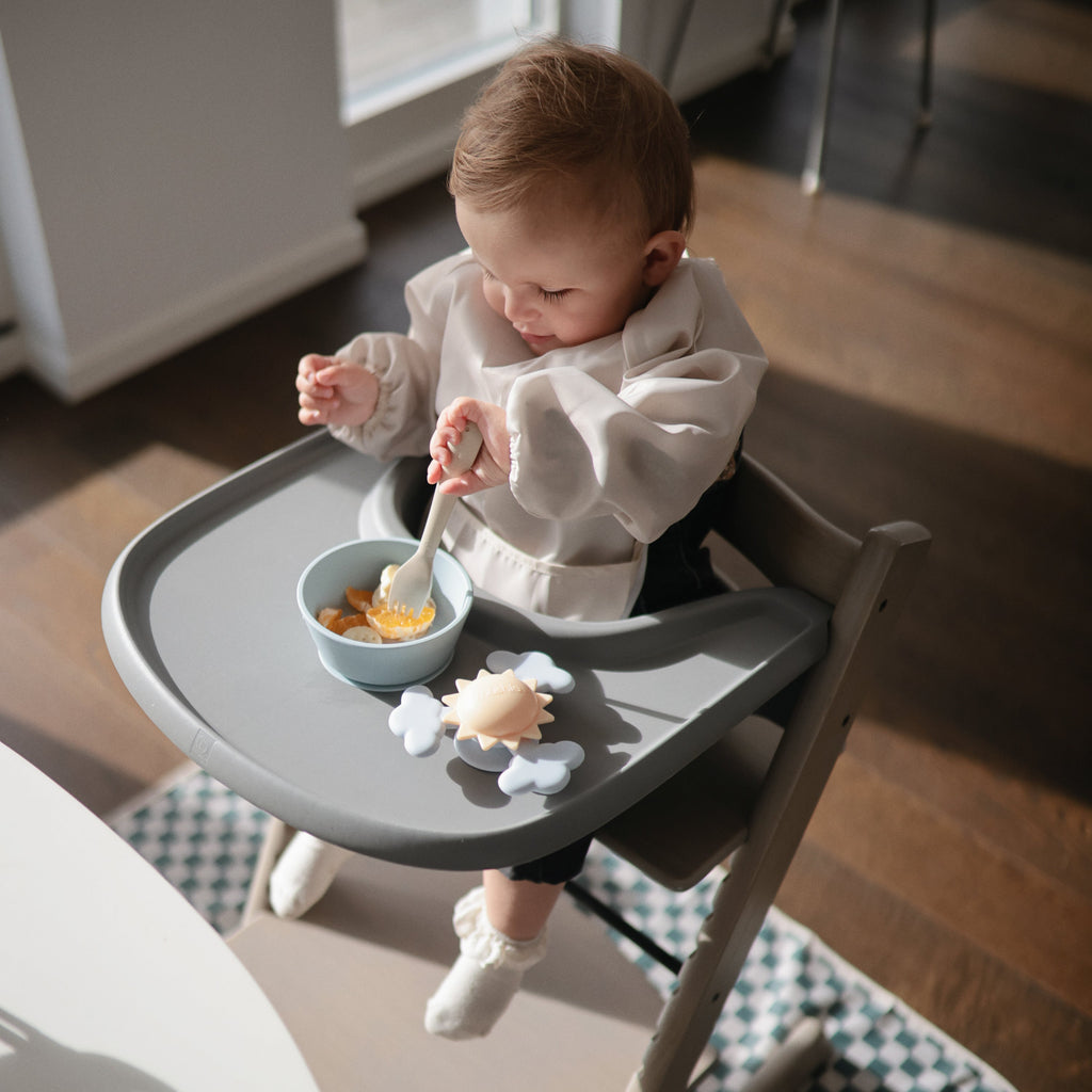 Mushie Long Sleeve Bib | Playroom Avenue