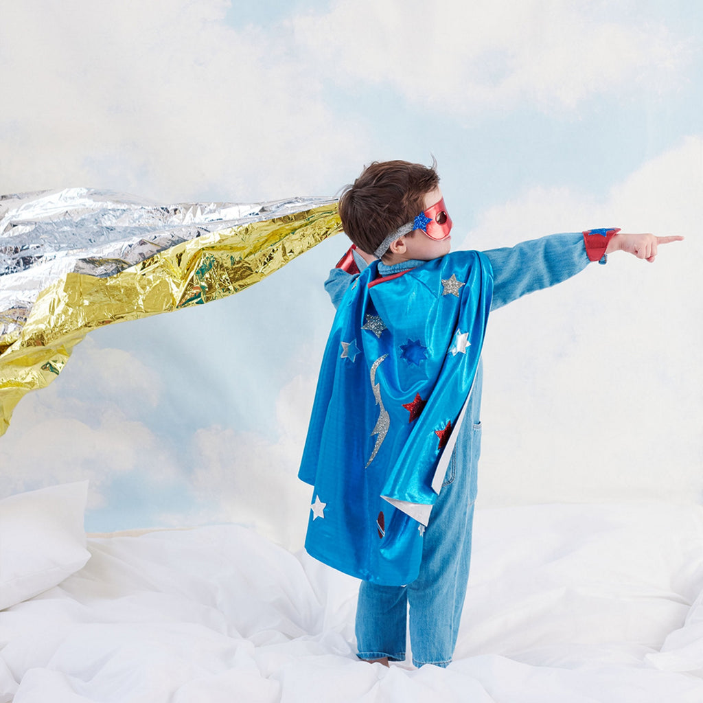 Meri Meri Blue Superhero Costume 3-6 years | Playroom Avenue