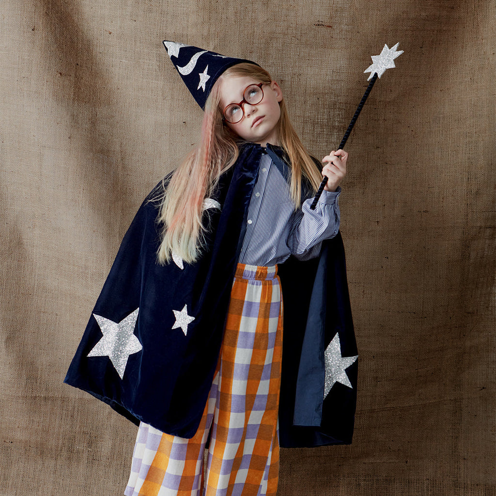 Meri Meri Blue Velvet Wizard Costume 3-6 years | Playroom Avenue