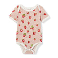 Milkbarn Strawberry Organic Cotton Short Sleeve One Piece | Playroom Avenue