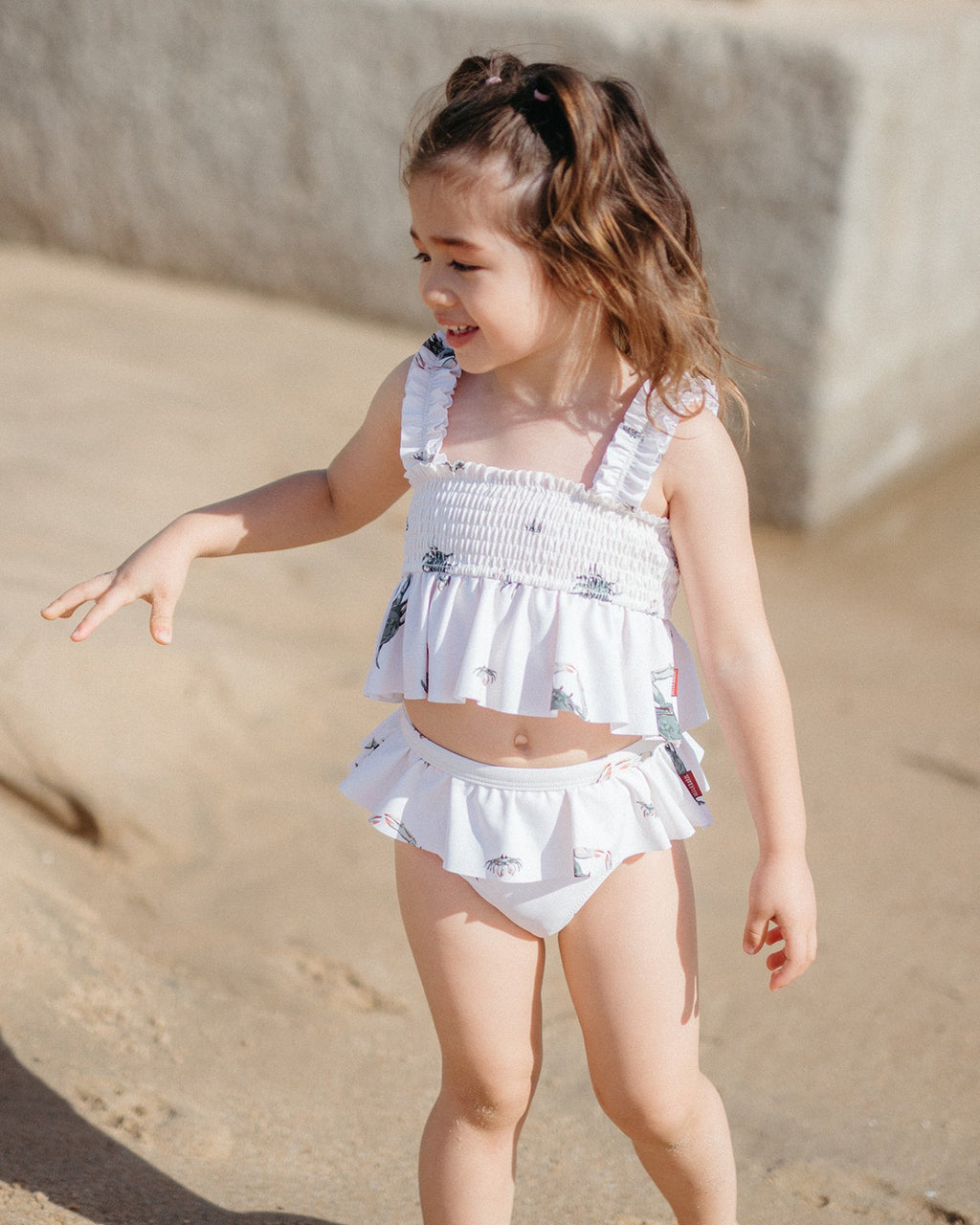 Milkbarn Coastal Crab Ruffle Two Piece Swimsuit | Playroom Avenue
