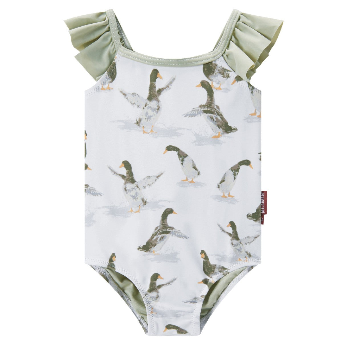 Milkbarn Duck Ruffled Cross Back Swimsuit