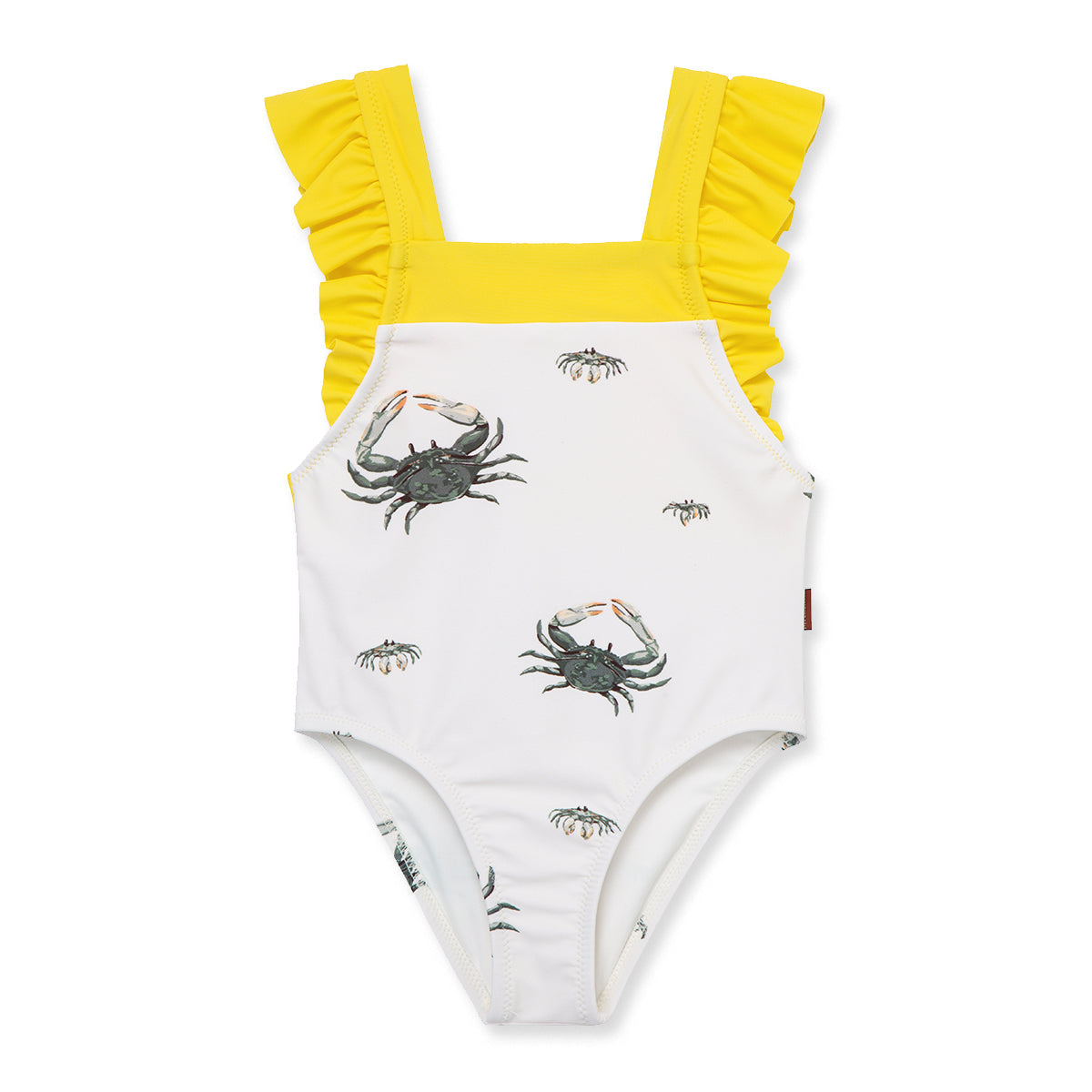 Milkbarn Coastal Crab Ruffle Square Neck Swimsuit