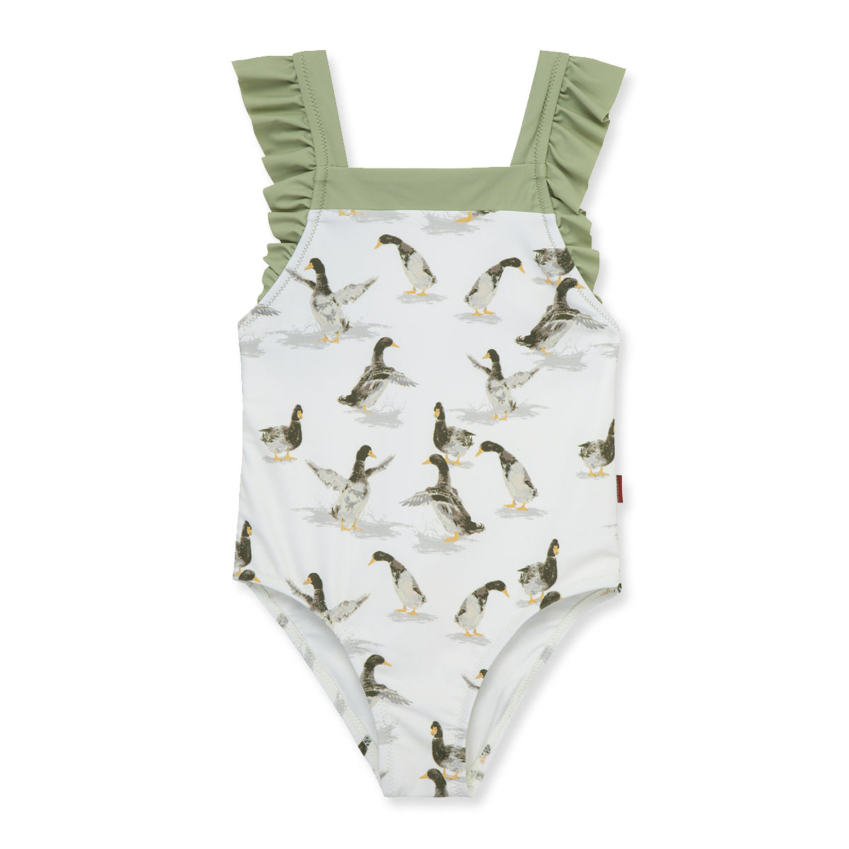 Milkbarn Duck Ruffle Square Neck Swimsuit