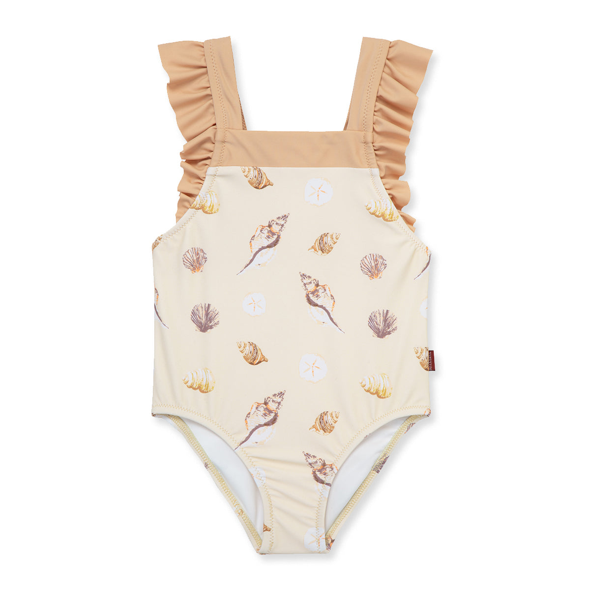 Milkbarn Seashells Ruffle Square Neck Swimsuit | Playroom Avenue