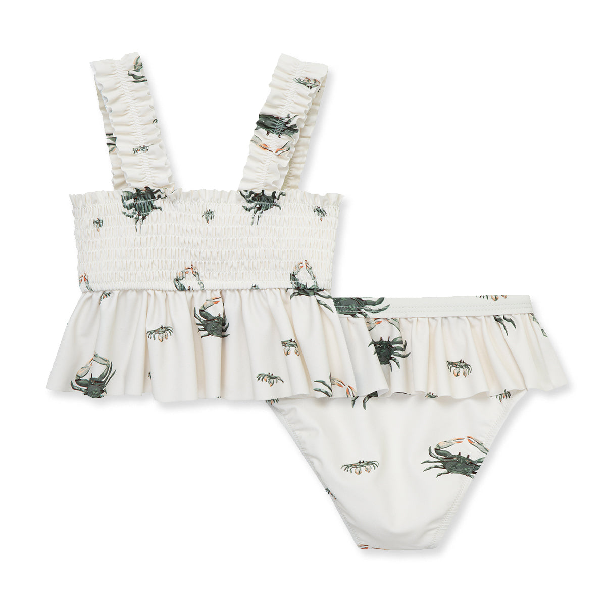 Milkbarn Coastal Crab Ruffle Two Piece Swimsuit
