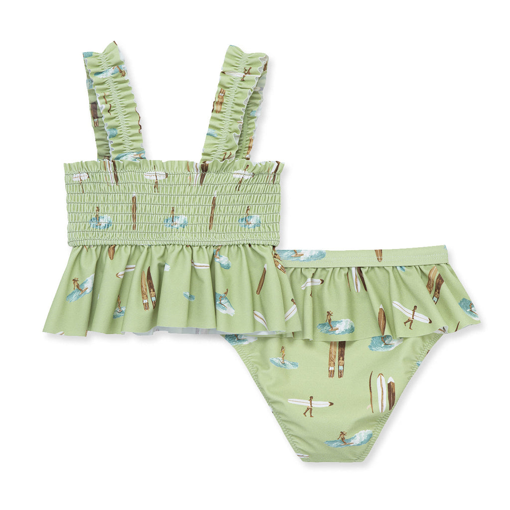 Milkbarn Summer Surf Ruffle Two Piece Swimsuit | Playroom Avenue