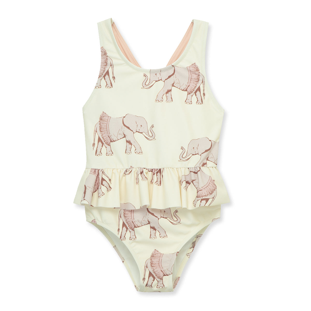 Milkbarn Tutu Elephant Ruffle Waist Suspender Swimsuit | Playroom Avenue
