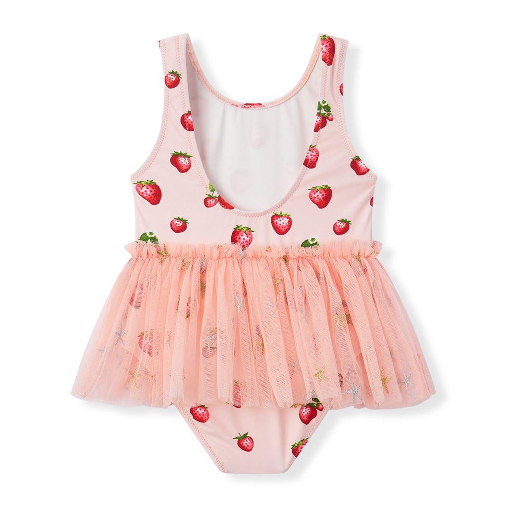 Milkbarn Strawberry Ballet Skirt Swimsuit | Playroom Avenue