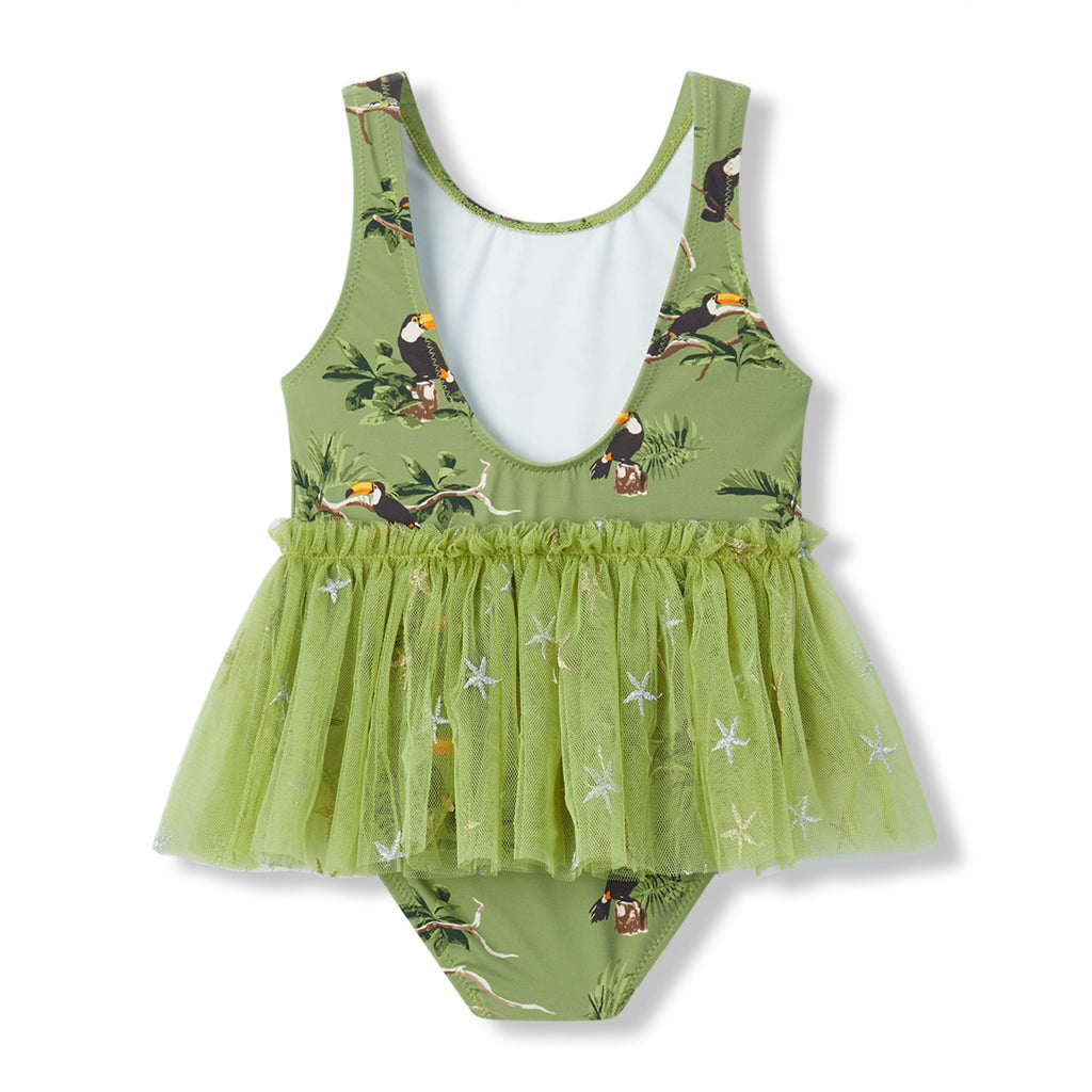 Milkbarn Toucan Ballet Skirt Swimsuit | Playroom Avenue