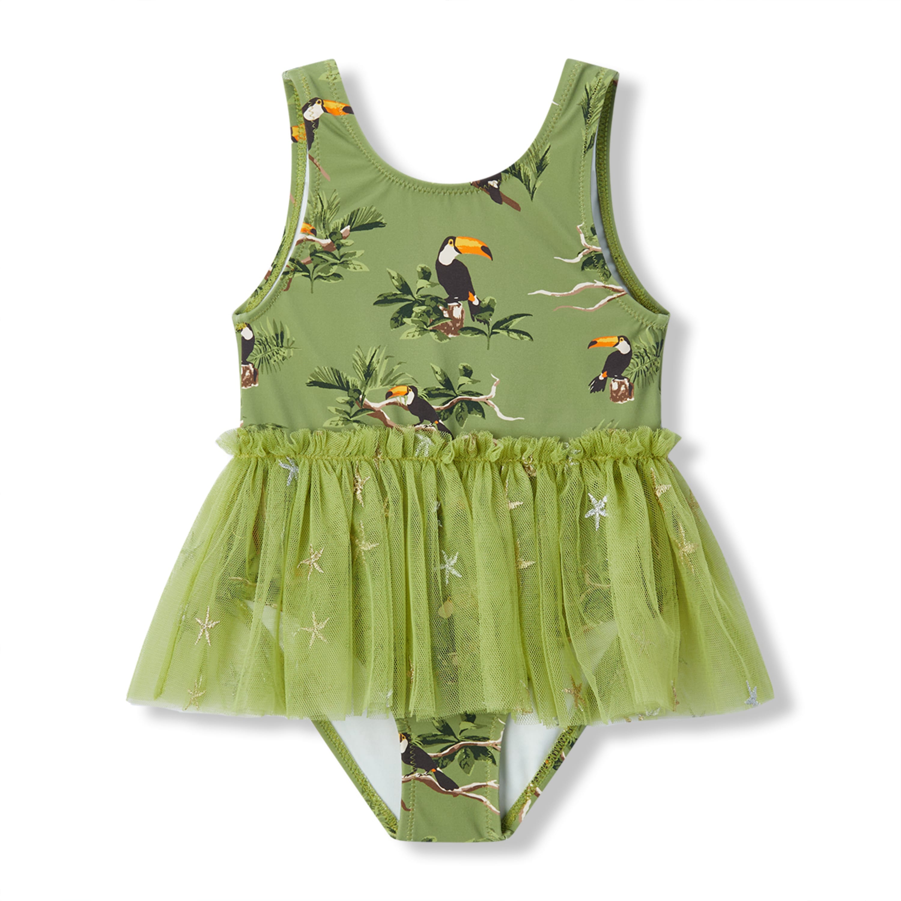 Milkbarn Toucan Ballet Skirt Swimsuit | Playroom Avenue