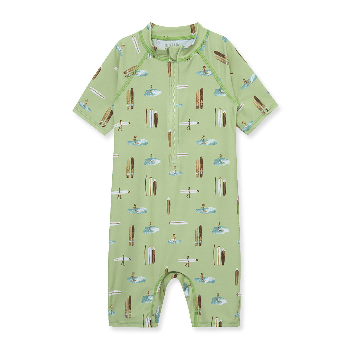 Milkbarn Summer Surf Zipper Short Sleeve Shortall Swimsuit | Playroom Avenue
