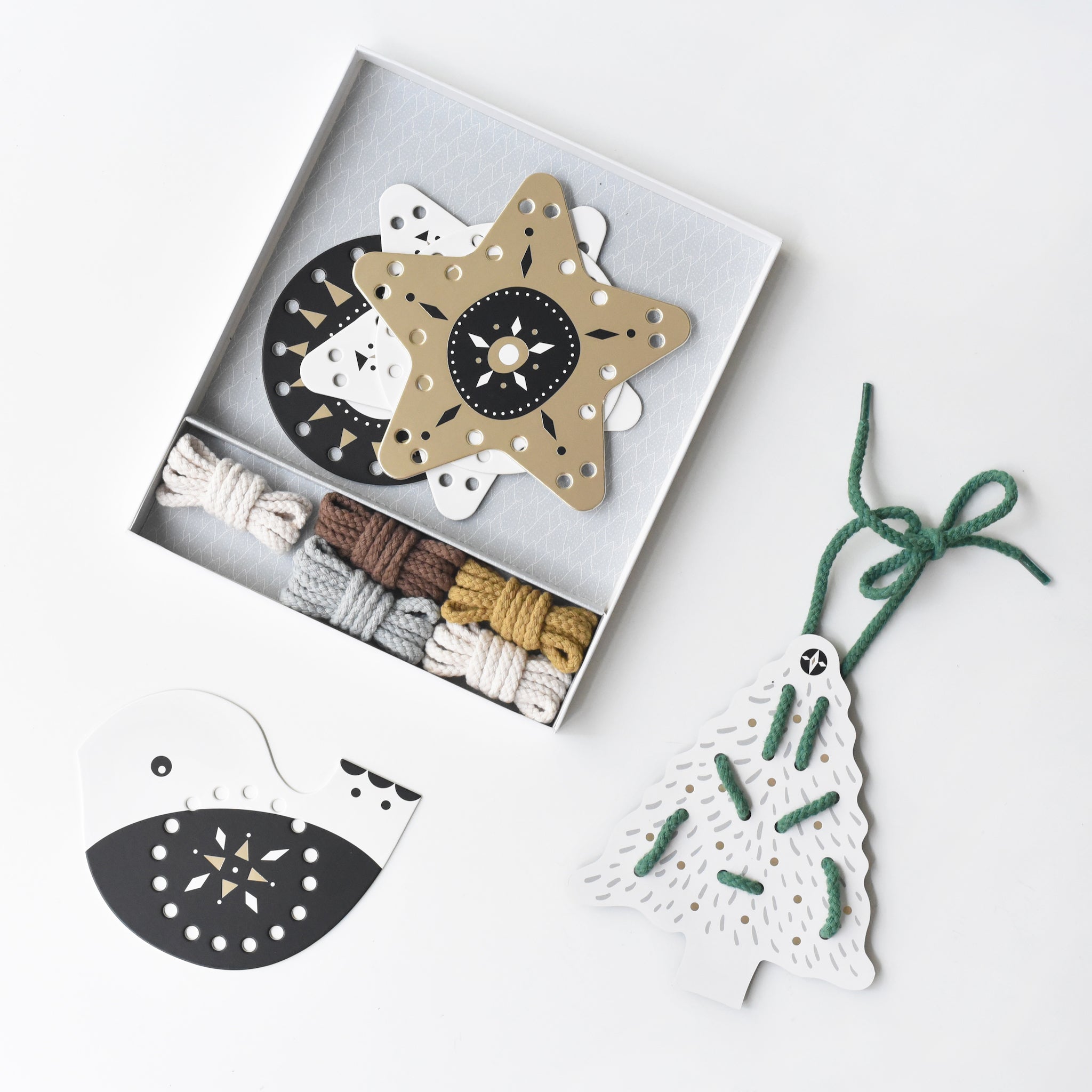 Wee Gallery Festive Fun Lacing Ornaments | Playroom Avenue