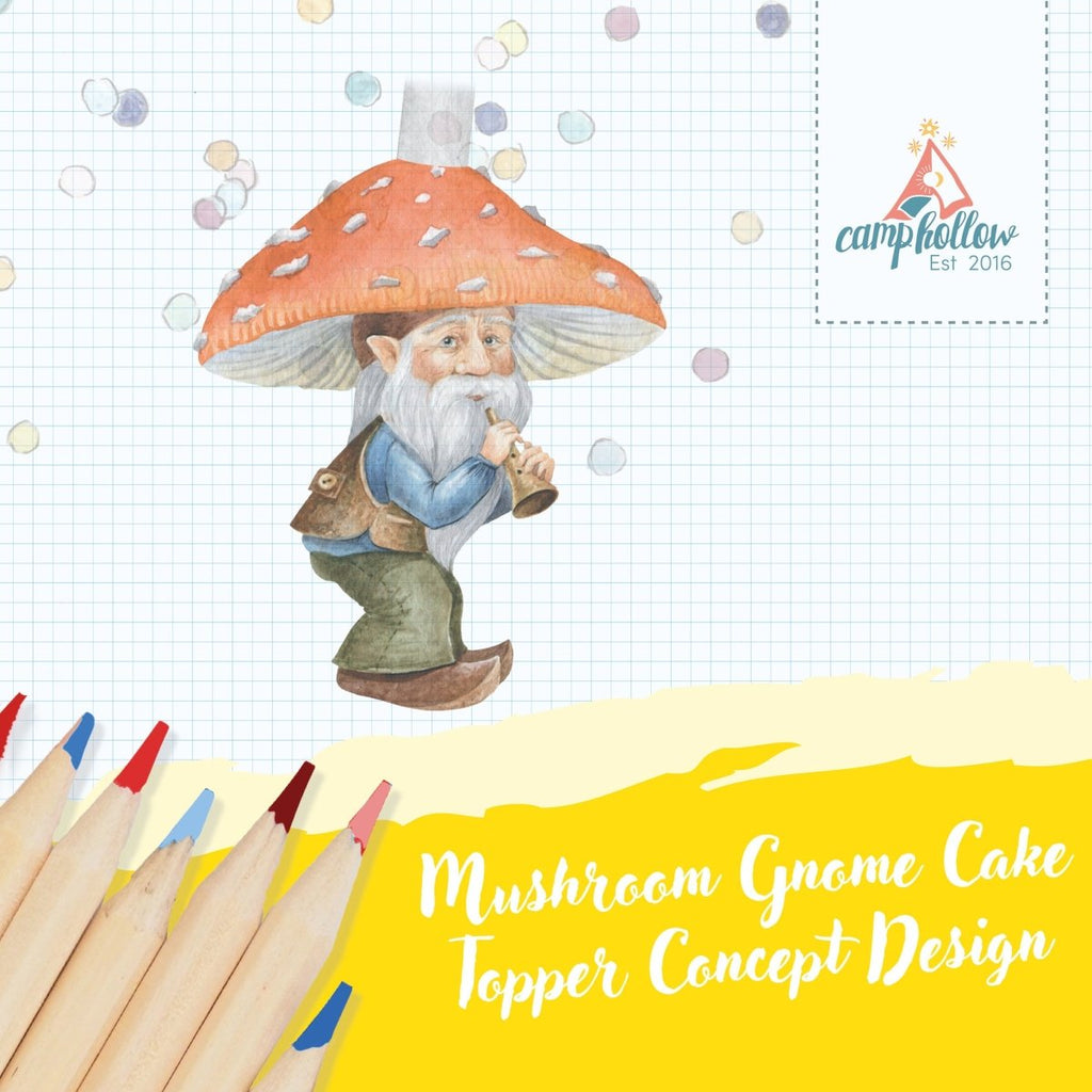 Camp Hollow Mushroom GNOME Cake Topper | Playroom Avenue