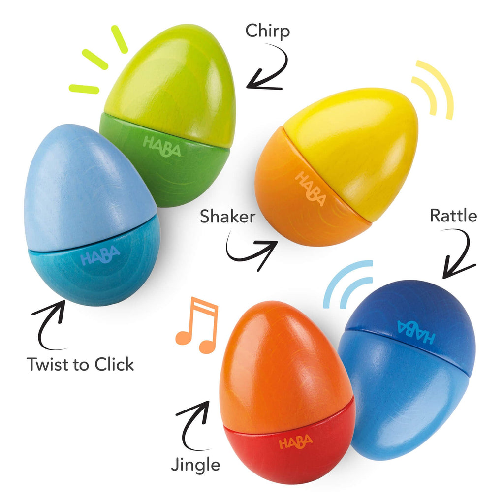 HABA Set of 5 Wooden Musical Eggs
