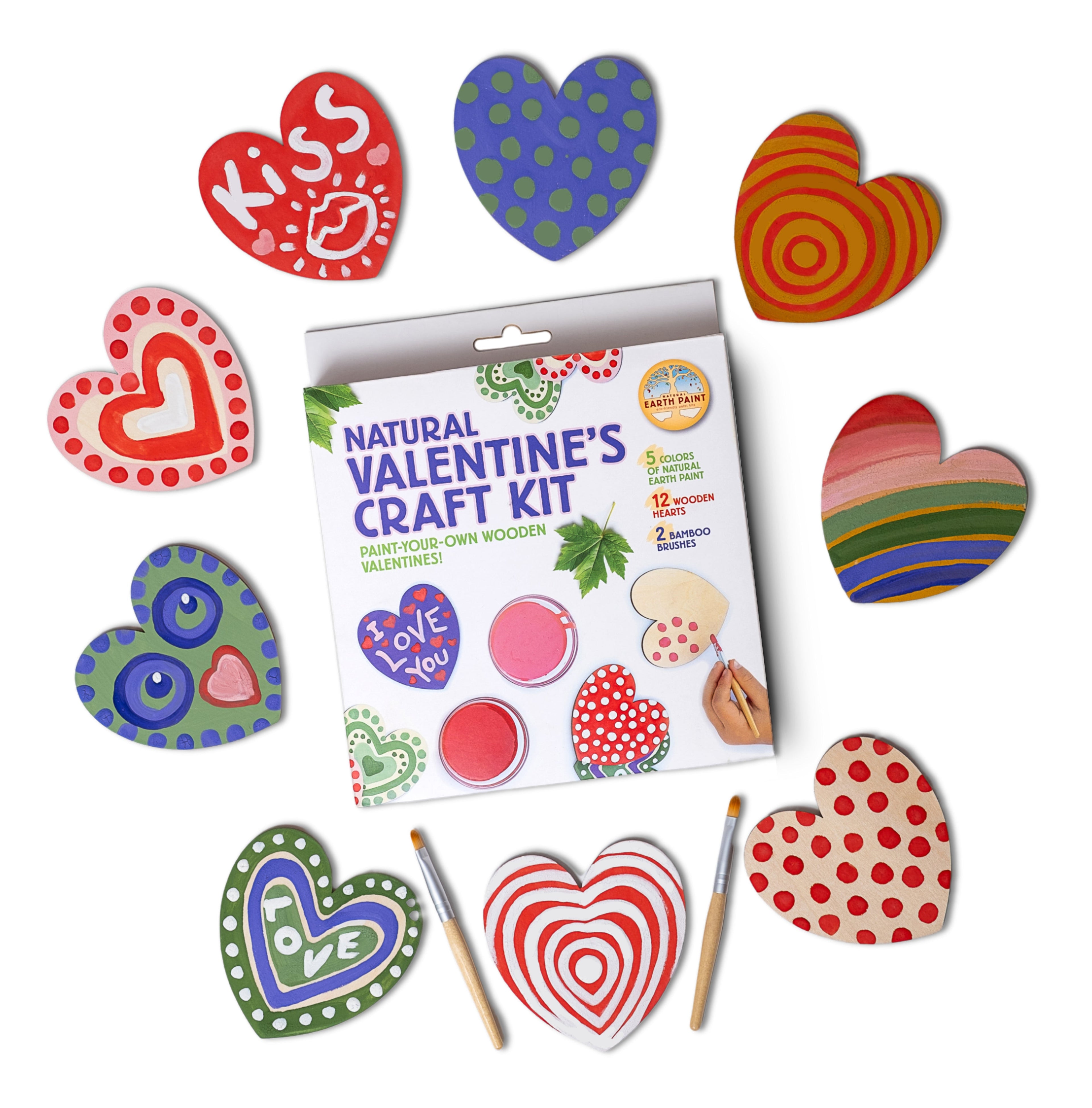 Natural Earth Paint Natural Valentine's Craft Kit | Playroom Avenue