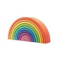 Ocamora 9 Piece Wooden Rainbow Stacker (ORANGE) | Playroom Avenue