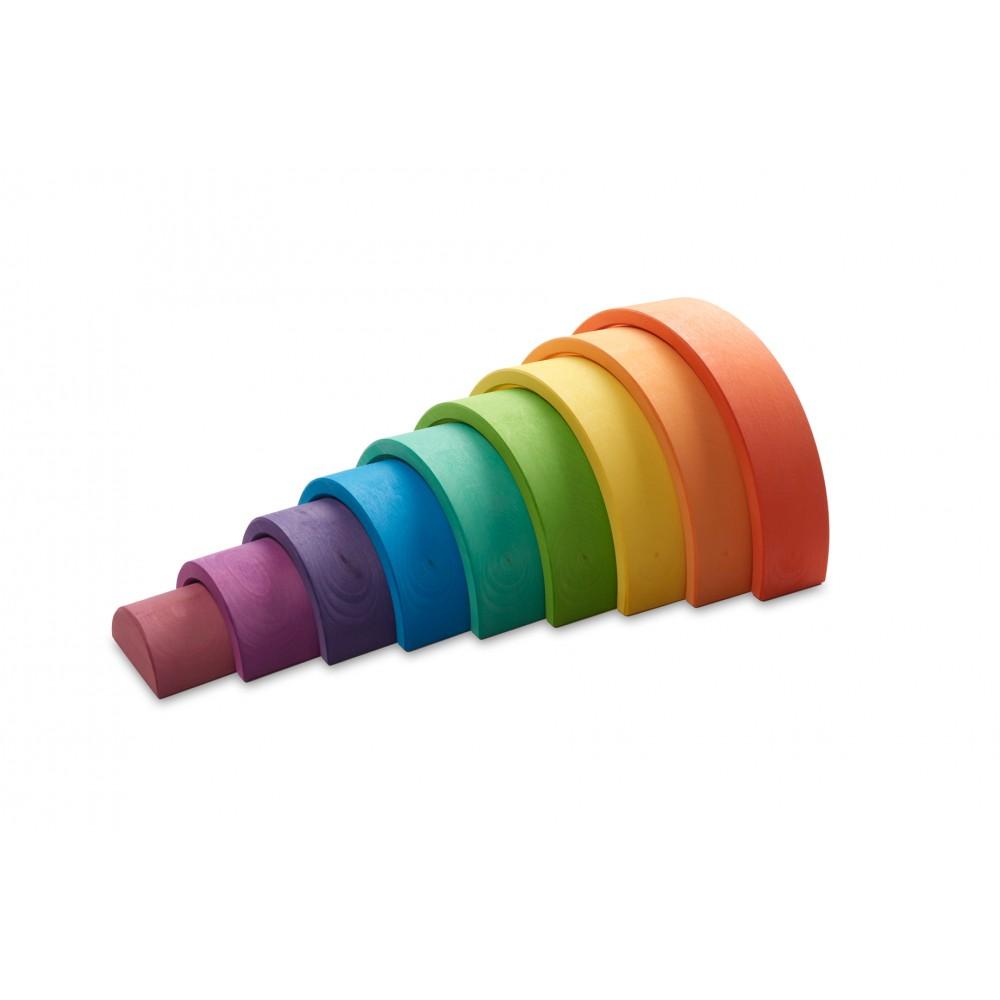 Ocamora 9 Piece Wooden Rainbow Stacker (ORANGE)