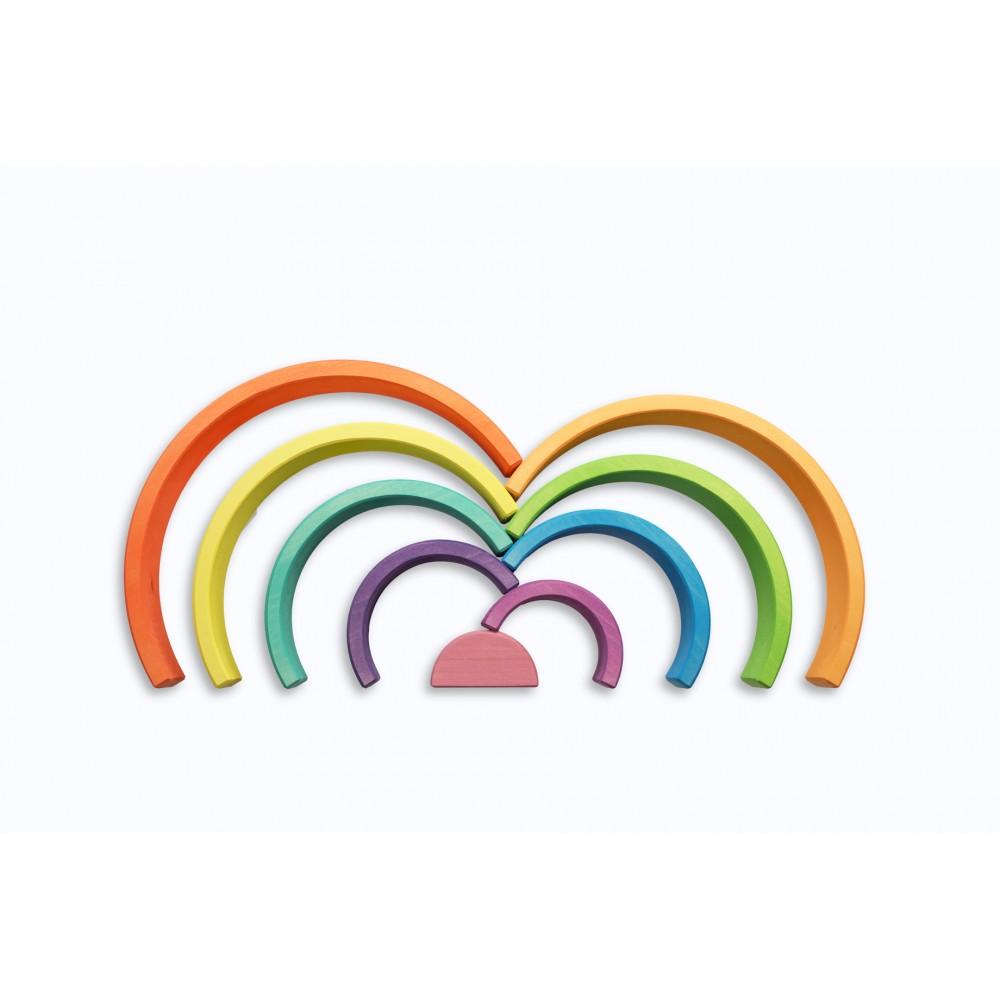 Ocamora 9 Piece Wooden Rainbow Stacker (ORANGE)