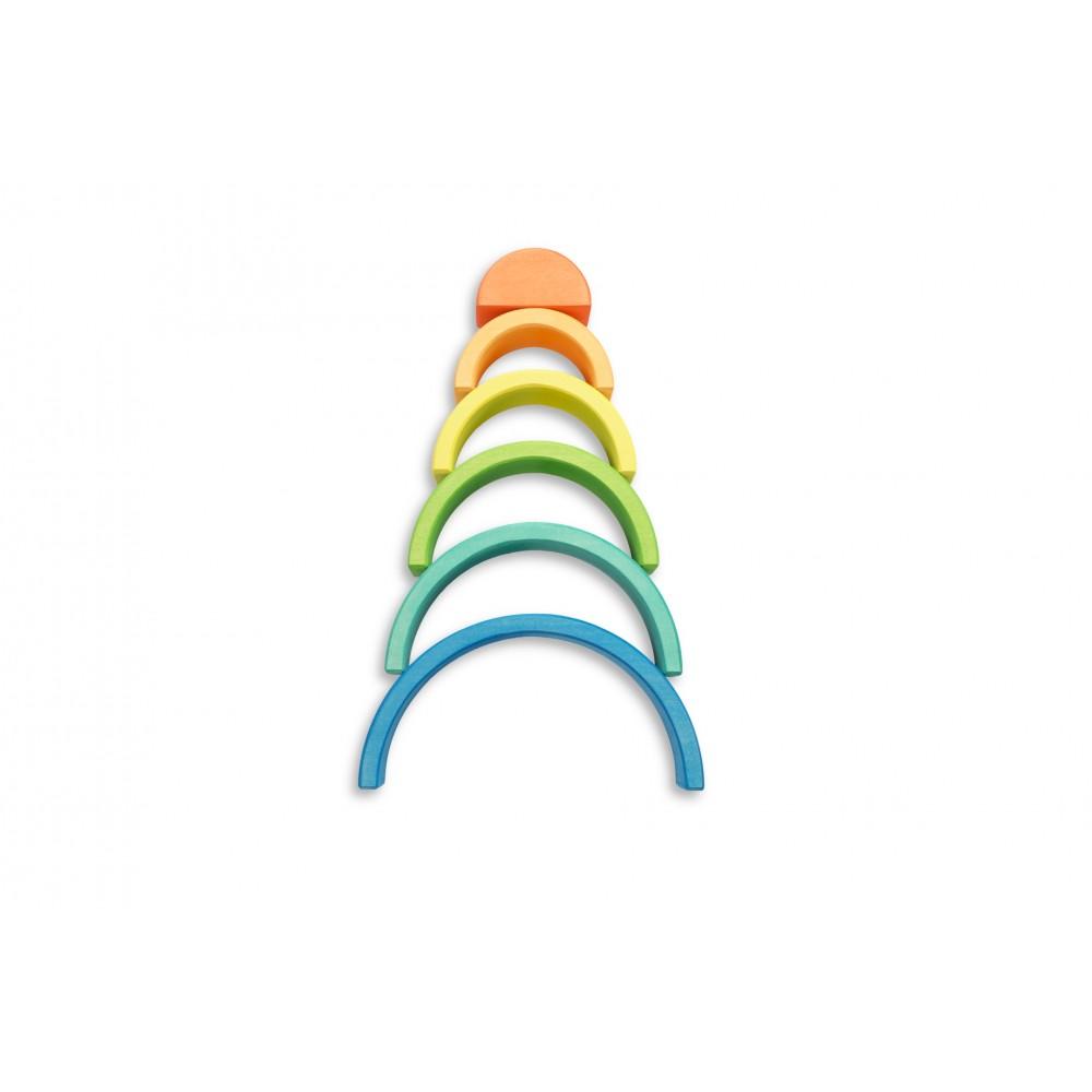 Ocamora Blue 6 Piece Wooden Rainbow Stacker