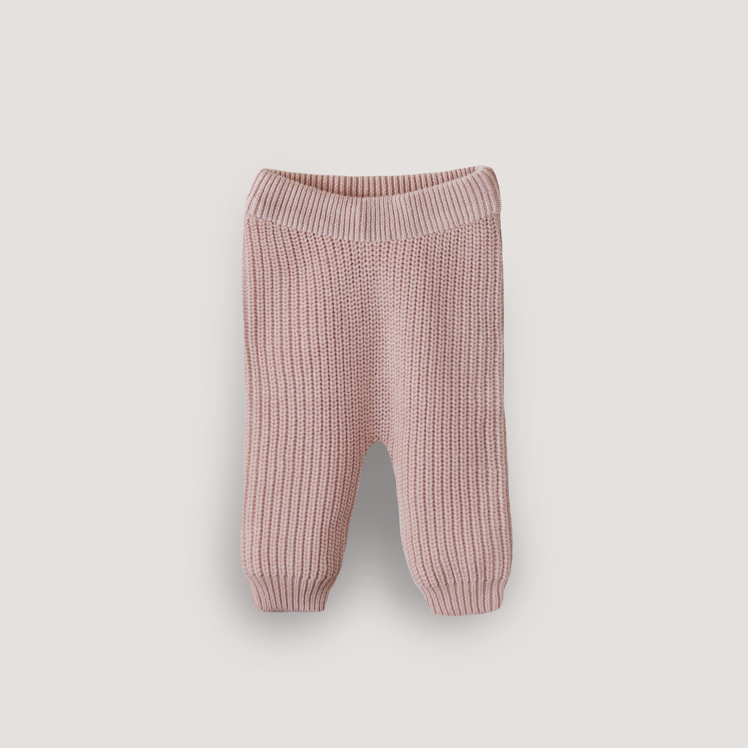 Mushie Chunky Knit Pants Blush | Playroom Avenue