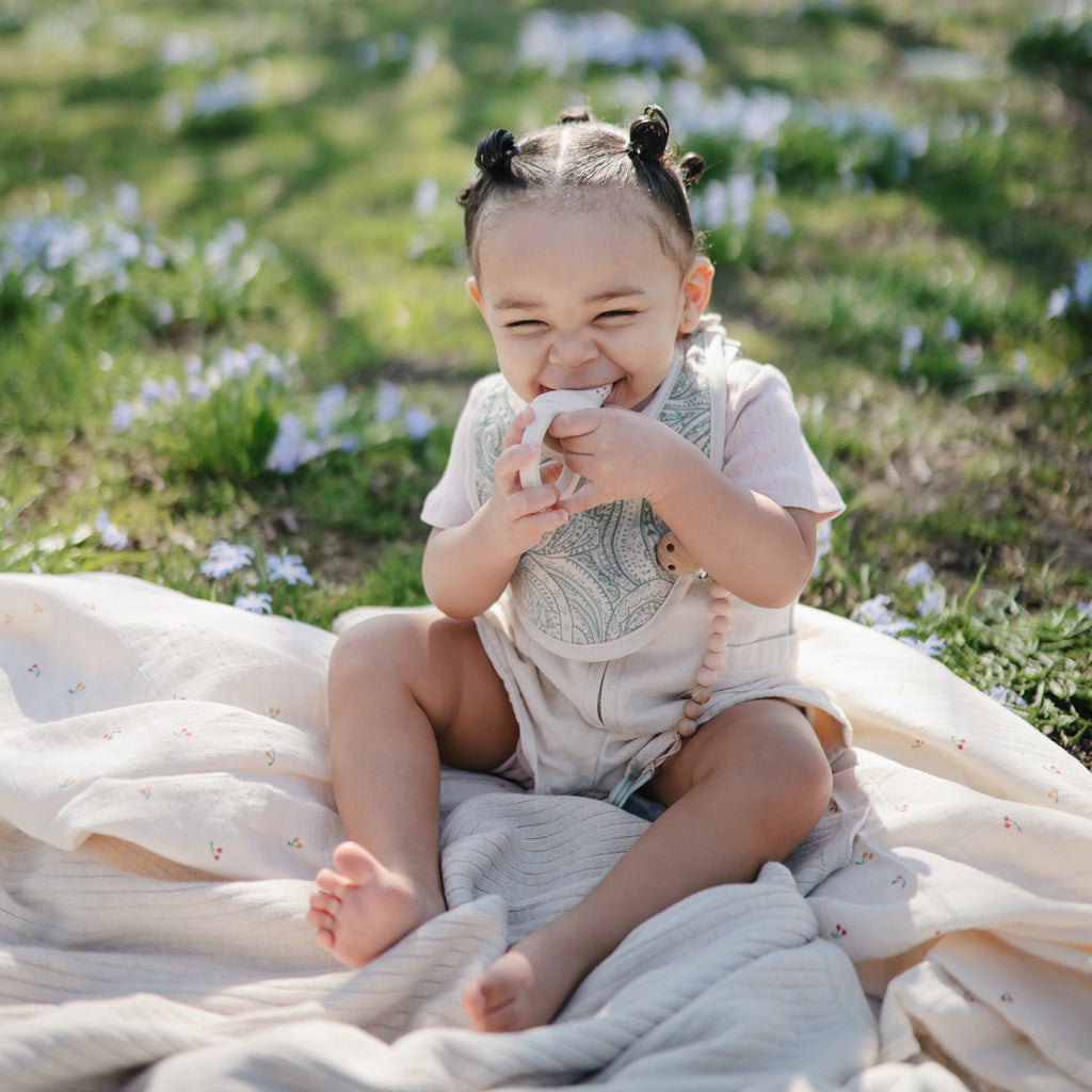 Mushie Silicone Pacifier Clip | Eva | Playroom Avenue