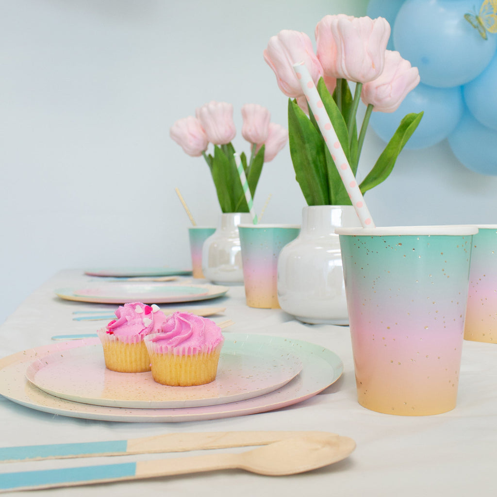 Ellie's Party Supply Light Blue Wooden Utensil Set – 24ct | ON SALE!! | Playroom Avenue