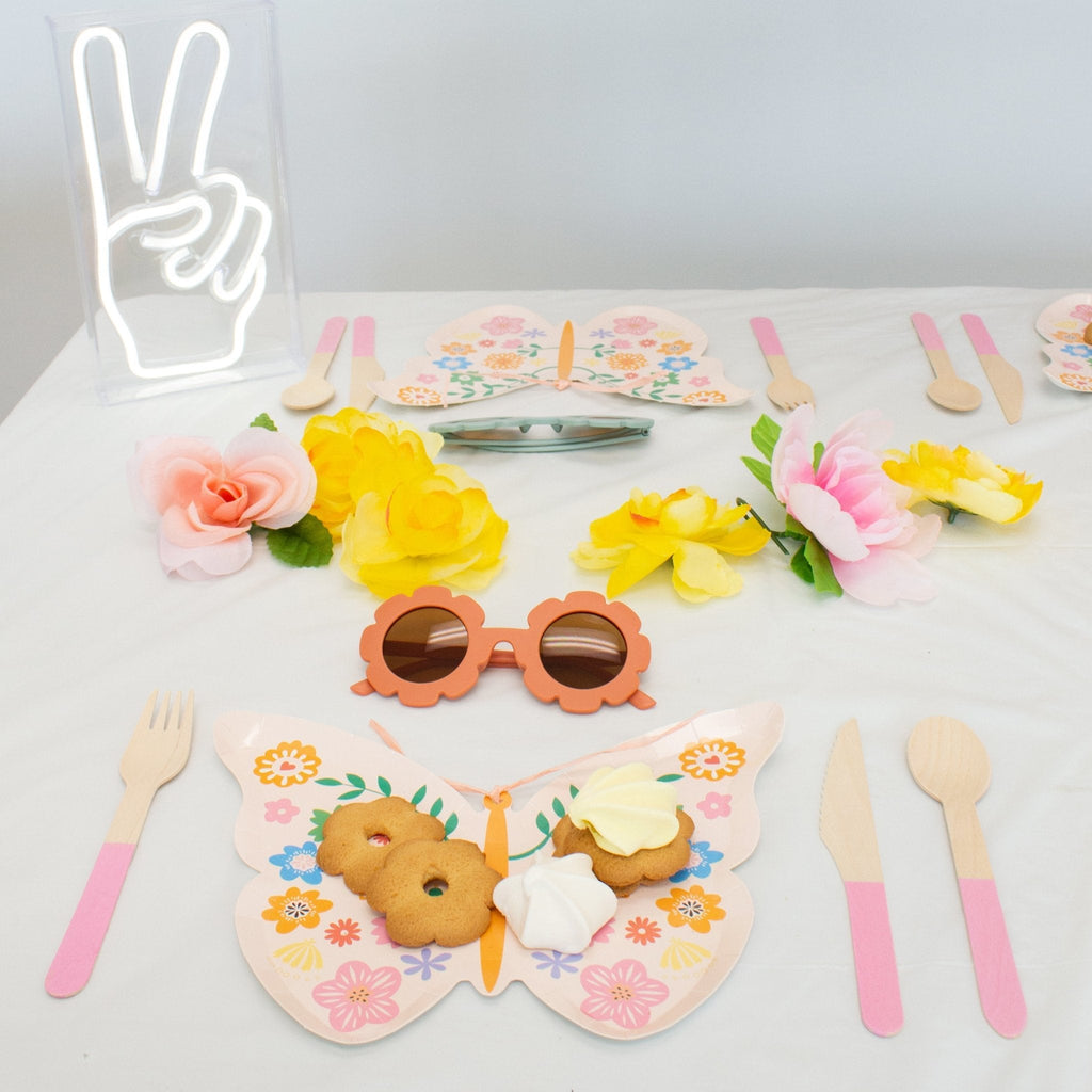 Ellie's Party Supply Pastel Pink Wooden Utensil Set – 24ct | ON SALE!! | Playroom Avenue