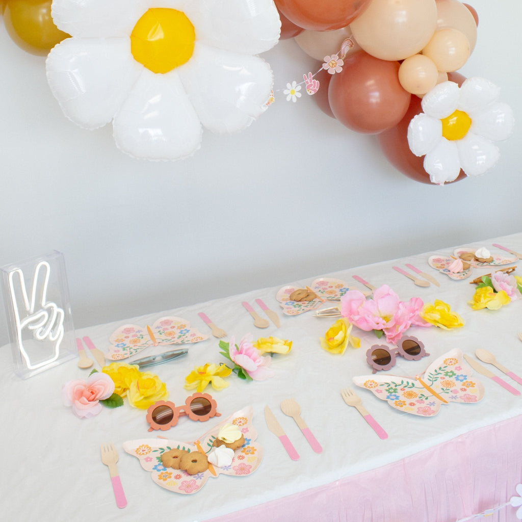 Ellie's Party Supply Pastel Pink Wooden Utensil Set – 24ct | ON SALE!! | Playroom Avenue