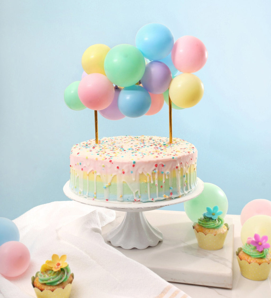Ellie's Party Supply Pastel Rainbow Mini Balloon Cake Topper | Playroom Avenue