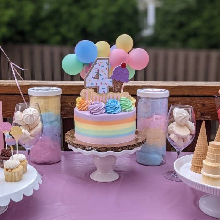 Pastel Rainbow Mini Balloon Cake Topper | Playroom Avenue