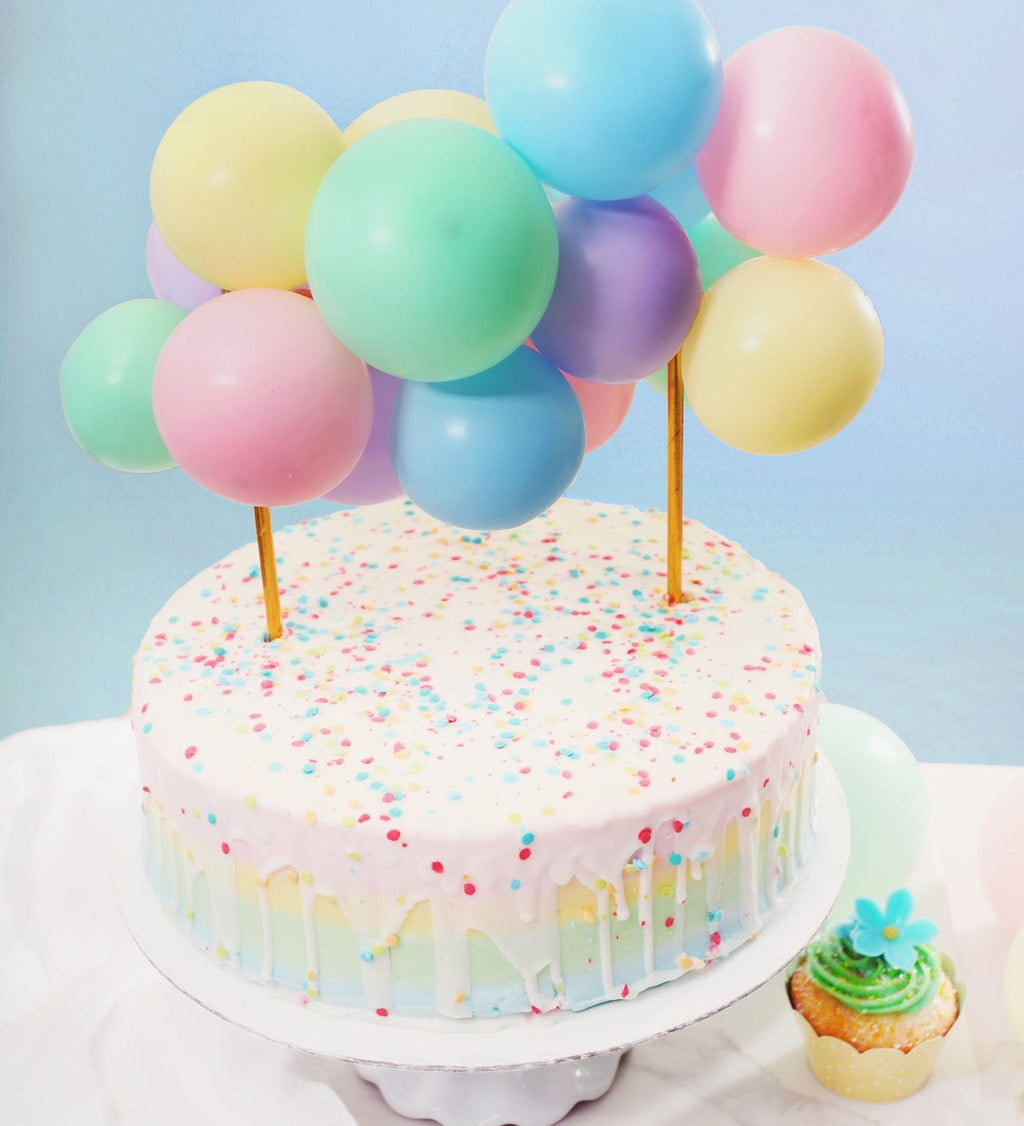 Ellie's Party Supply Pastel Rainbow Mini Balloon Cake Topper | Playroom Avenue