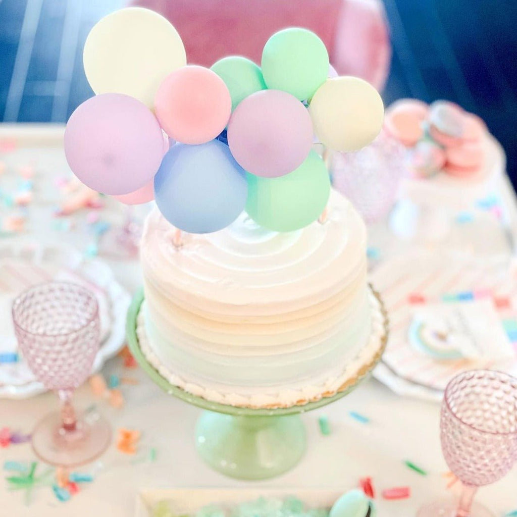 Ellie's Party Supply Pastel Rainbow Mini Balloon Cake Topper | Playroom Avenue