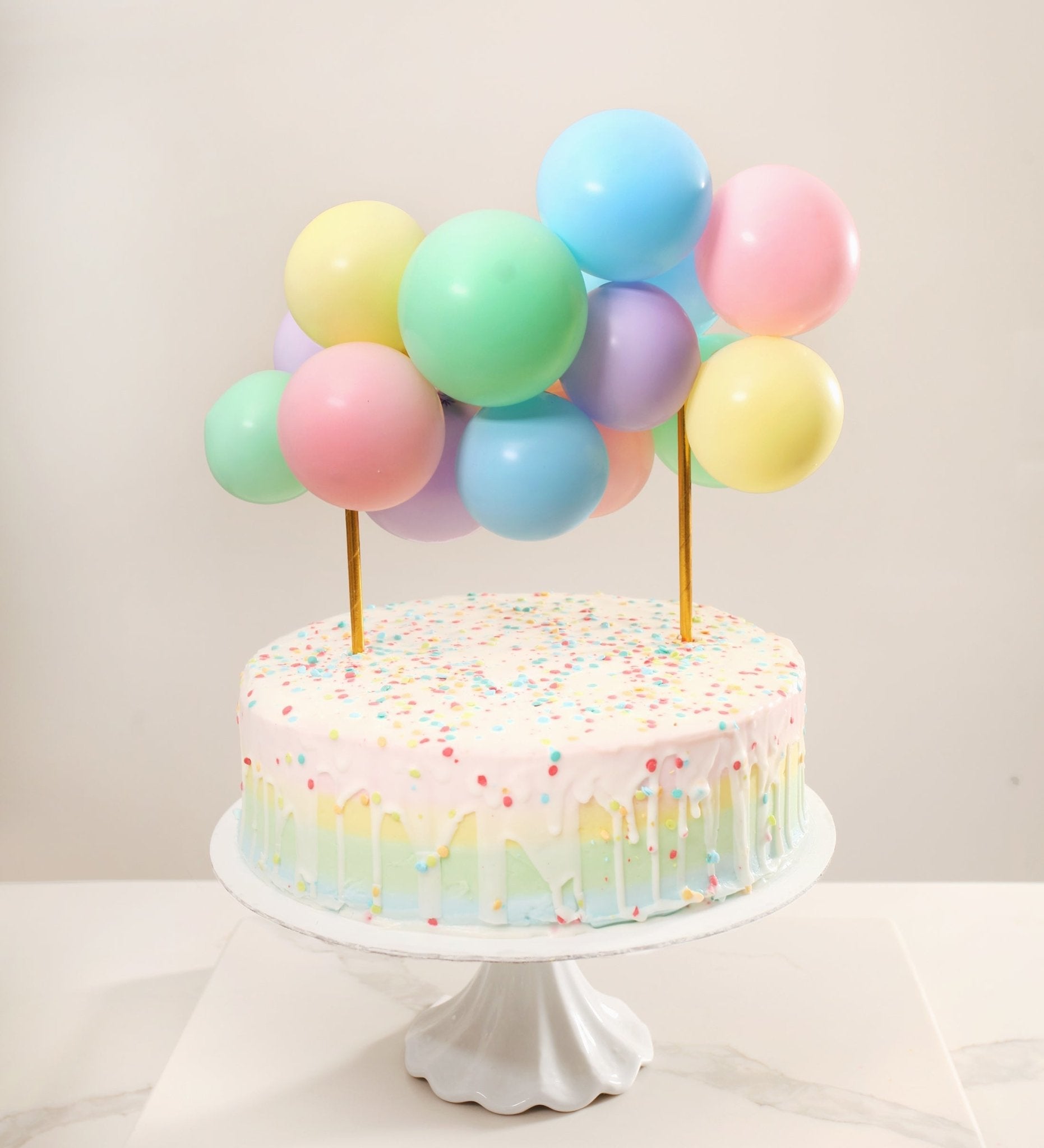 Pastel Rainbow Mini Balloon Cake Topper | Playroom Avenue