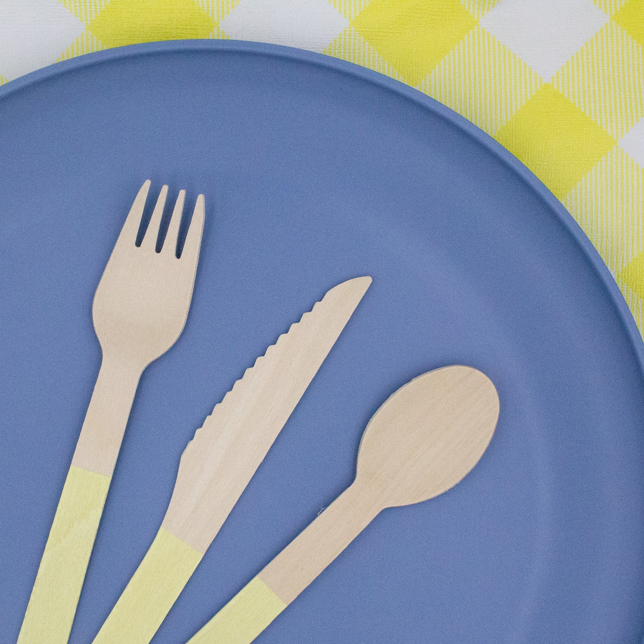 Yellow Wooden Utensil Set – 24ct | ON SALE!! | Playroom Avenue