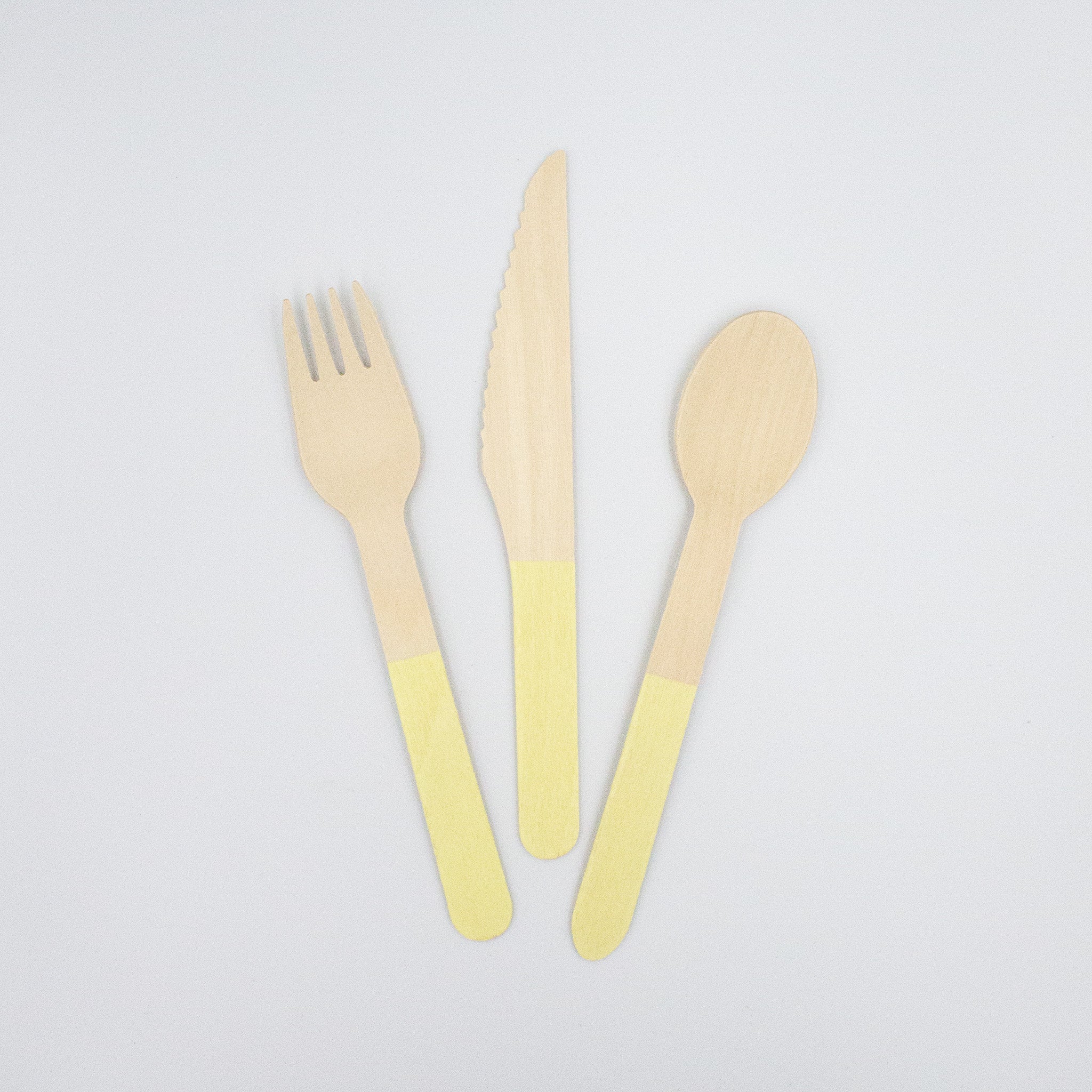 Yellow Wooden Utensil Set – 24ct | ON SALE!! | Playroom Avenue