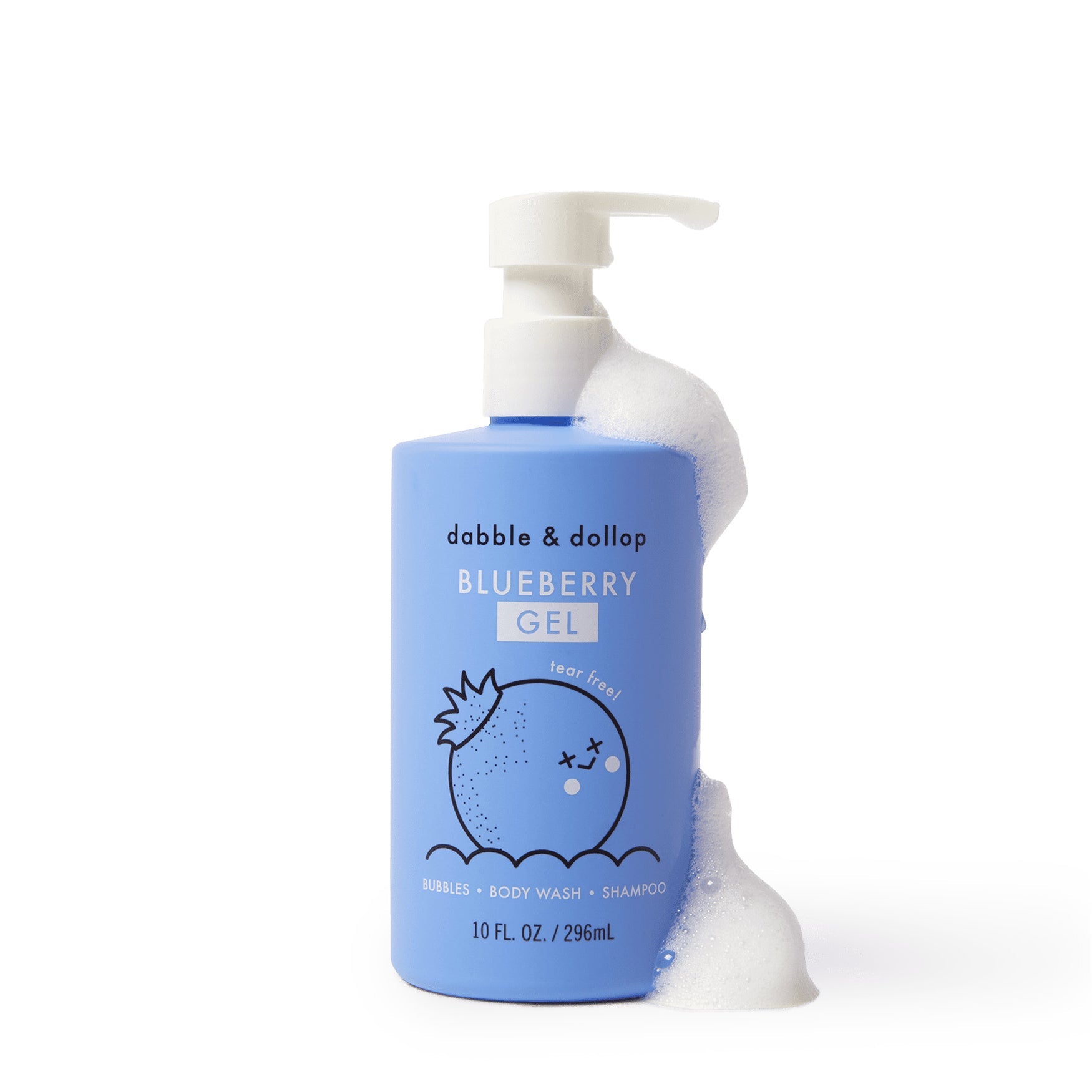 Dabble & Dollop Blueberry Bubble Bath, Body Wash & Shampoo | Playroom Avenue