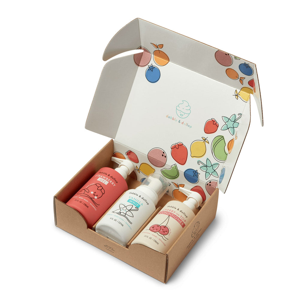 Dabble & Dollop Cherry Berry Conditioner & Bath Bundle | Playroom Avenue