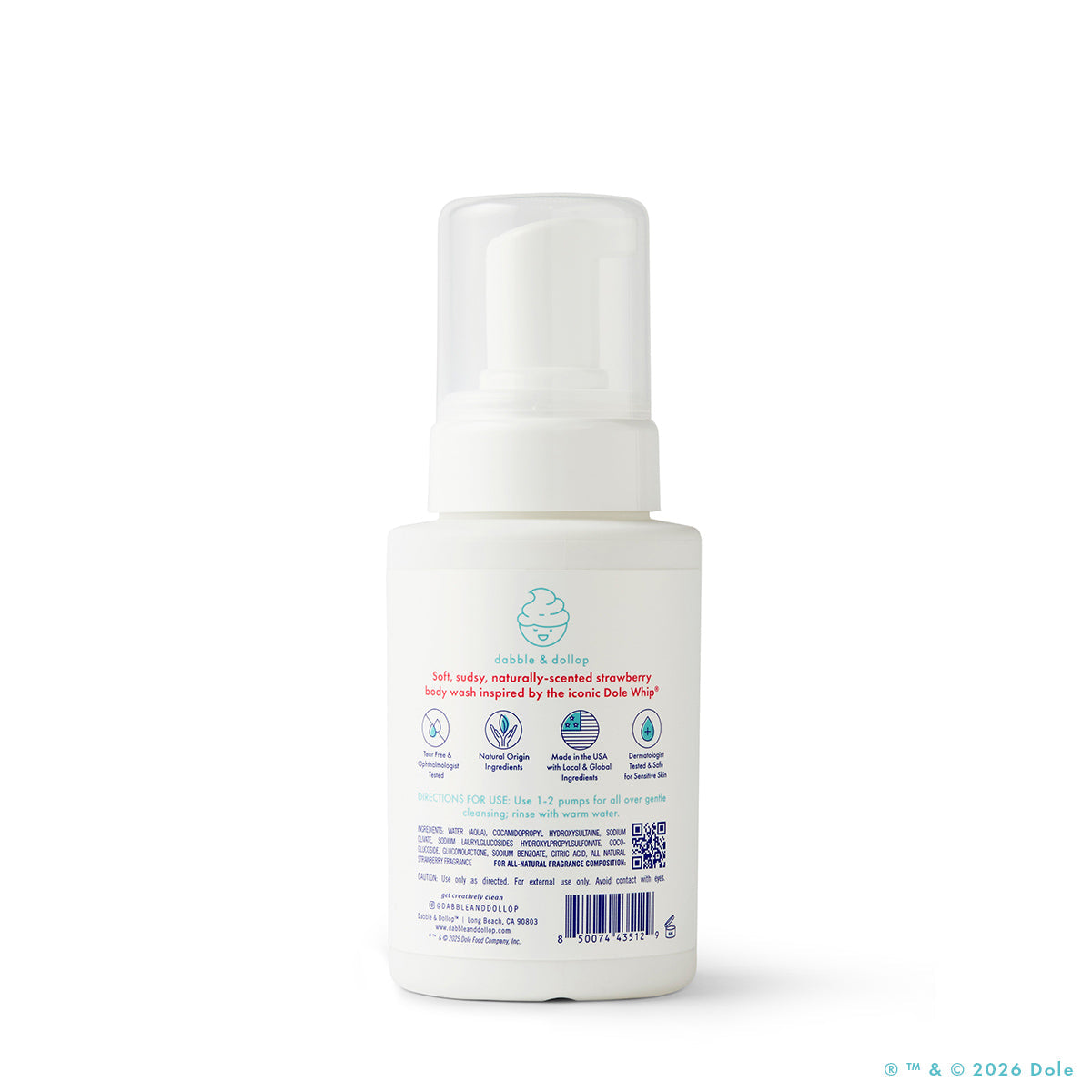 Dabble & Dollop Dole Whip® Strawberry Foaming Body Wash